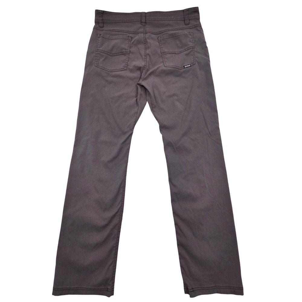 prAna Brion Pant Mens 34x32 Slim Fit Mud Brown Nylon Stretch Hiking